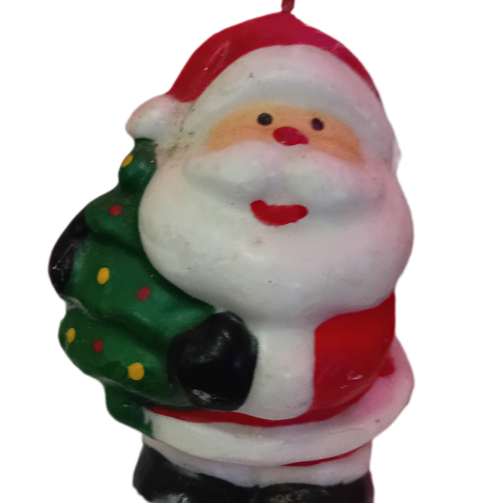 Jolly Santa Claus with Christmas Tree Ornament